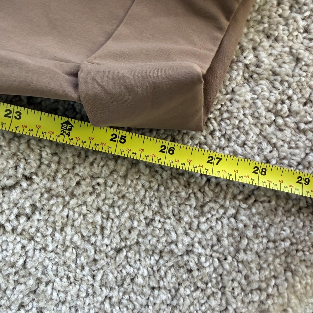 Athleta Cardiff Pant Womens 8 Brown Ankle Tapered Belted Travel Workwear - Picture 10 of 12